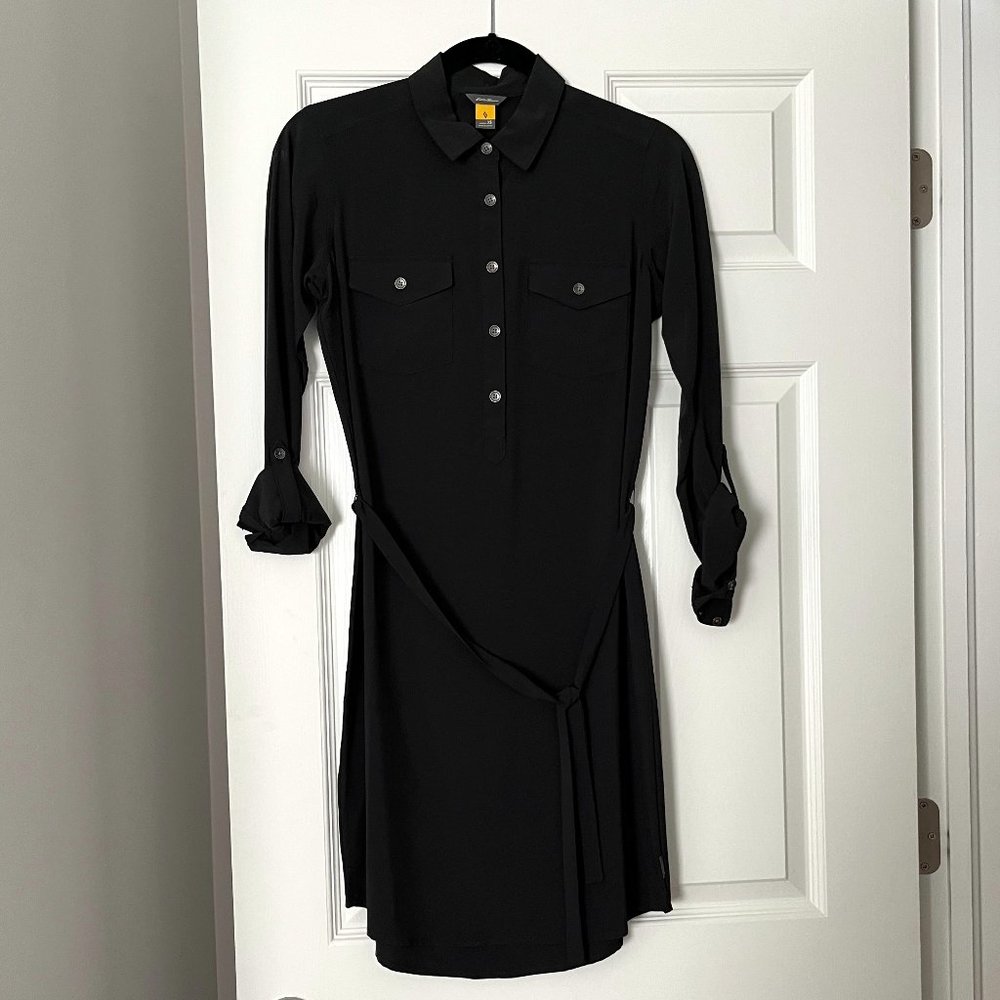 NWT Eddie Bauer Black Button Sleeveless Dress Size XS